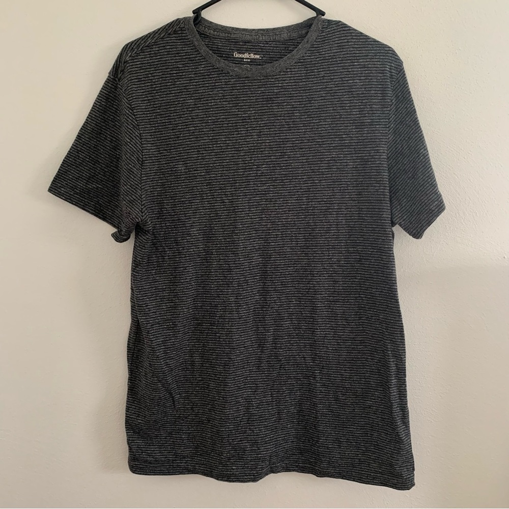 Goodfellow & co gray and black striped t-shirt